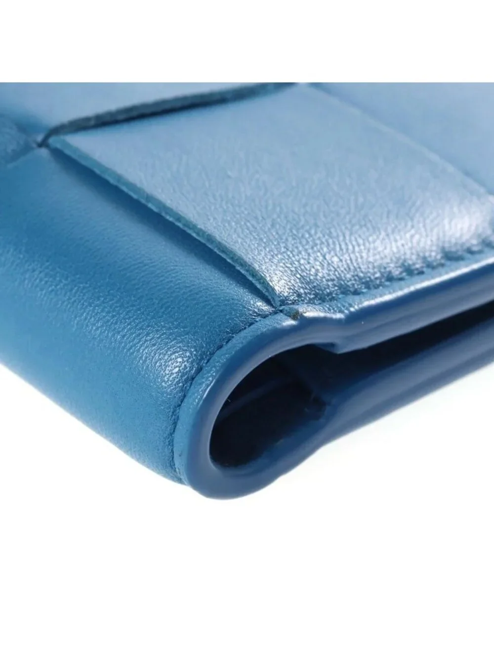 Bottega Veneta Kishi Intrecciato Bifold Wallet Blue